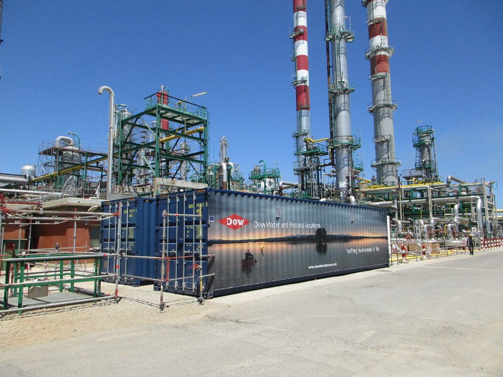 THE REWATCH PILOT PLANT ALREADY INSTALLED IN ITS FINAL LOCATION